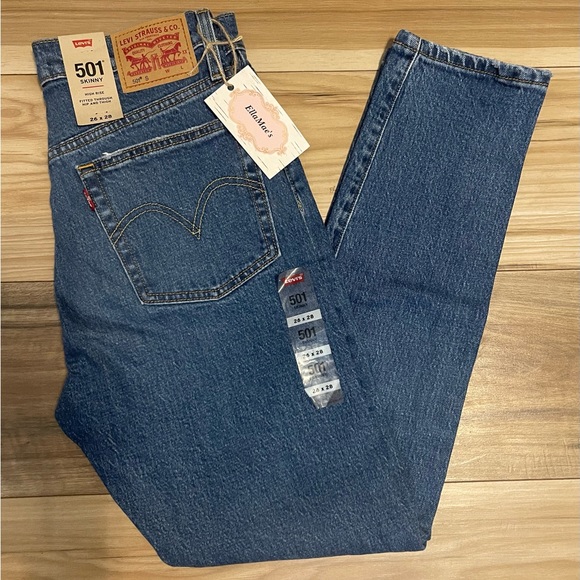 Levi's Other - Levis 501 Skinny High Rise Button Fly 26x28